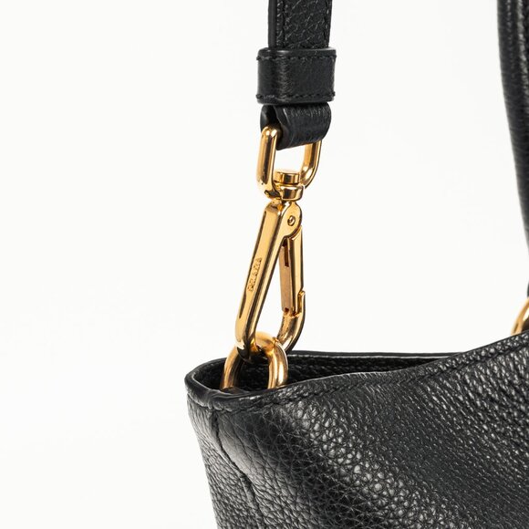 Prada Nero Vitello Phenix Leather Shopping Tote - Picture 7 of 11